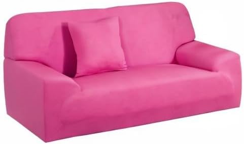 uxcell Stretch Sofa Couch Covers Large Fuchsia with 1 Pillowcase