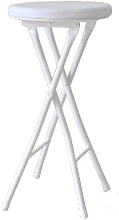 Padded Folding High Chair for Kitchen Bar Stool Compact Furniture Round Desig...