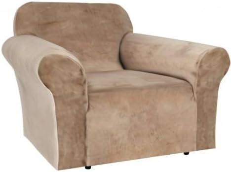 H.VERSAILTEX Stretch Velvet Armchair Cover Couch Covers 1 Cushion Chair Slipc...