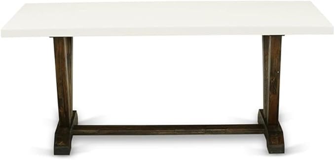 East West Furniture VT727 V-Style Kitchen Table - a Rectangle Dining Table To...