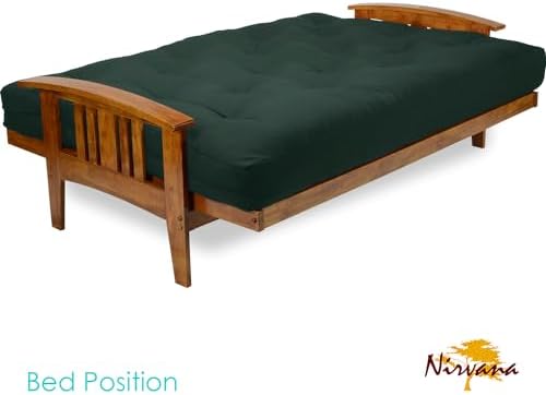 Nirvana Futons Westfield Futon Set - Full Size, Frame, 8" Mattress, Twil...