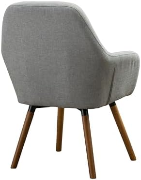 Roundhill Furniture Tuchico Contemporary Fabric Accent Chair,Arm Rest, Gray