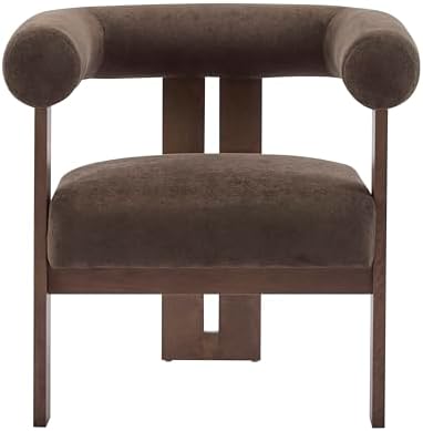 Christopher Knight Home Rones Modern Velvet Upholstered Accent Chair, Wooden ...