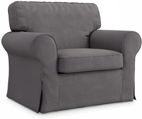 MASTERS OF COVERS Ektorp Armchair Cover for IKEA Ektorp Chair-Titanium Grey
