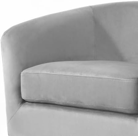 Swivel Barrel Accent Chairs Set of 2, Velvet Armchair, Gray