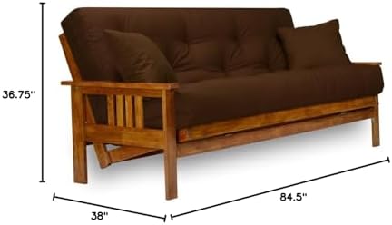 Nirvana Futons Stanford Futon Set - Queen Size, Frame, 8" Mattress, Micr...