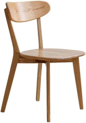 100% Solid Oak Dining Chairs Set of 4, Mid-Century Modern Dining Room Chairs,...