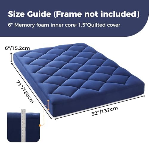 Jamdok 6" Full Size Futon Mattress Replacement(Frame Not Included),71X52X6”