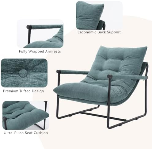 Accent Chair, Comfy Living Room Chair with Soft Cushion, Upholstered Armchair...