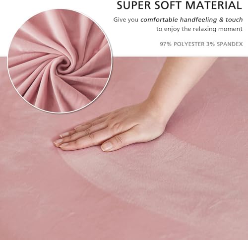 NICEEC Pink Armchair Covers Arm Chair Cover Armchair Slipcovers with Skirt
