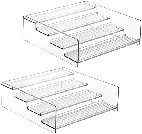 mDesign Plastic Bathroom Storage Organizer Shelf for Cabinet, Vanity, Counter...