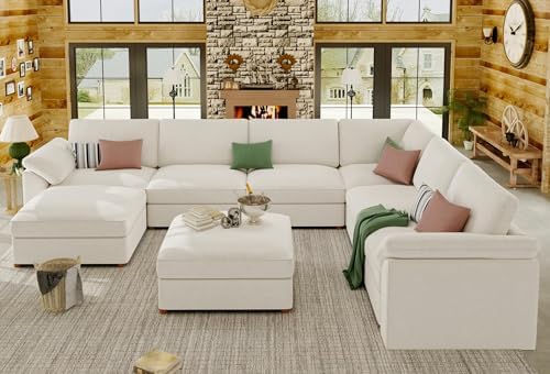 EASE MOOSE Oversized Sectional Modular Sofa,Comfty U Shape Sectional Modern D...