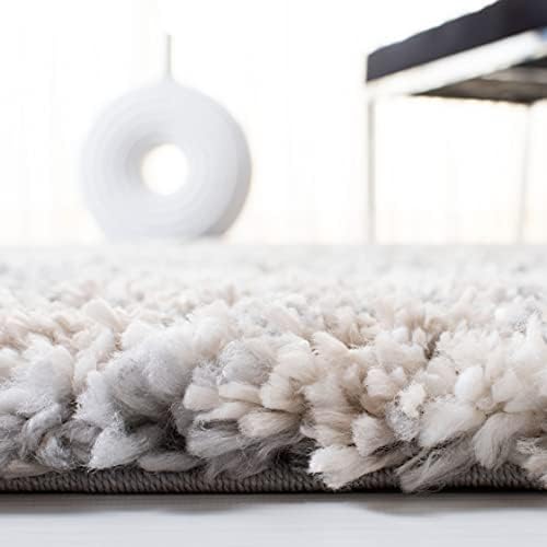 SAFAVIEH Fontana Shag Collection Area Rug - 6'7" x 9', Grey &...