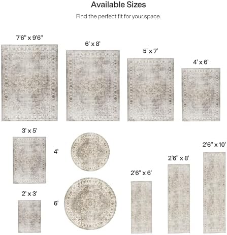 ReaLife Rugs Machine Washable Area Rug - Living Room Bedroom Bathroom Kitchen...