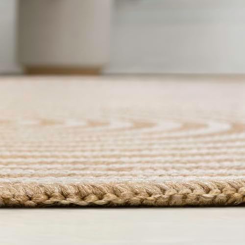 JONATHAN Y Geometric Arch Stripe Indoor Outdoor Area Rug 9X12 Cream/Natural, ...