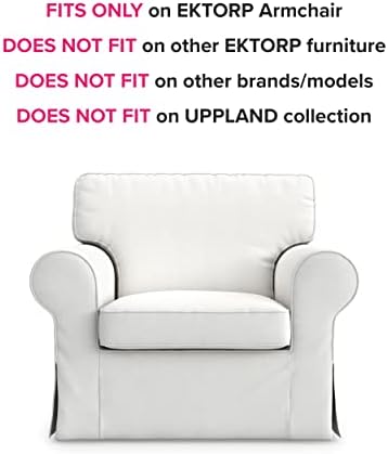 MASTERS OF COVERS Ektorp Armchair Cover for The IKEA Ektorp Chair Slipcover R...