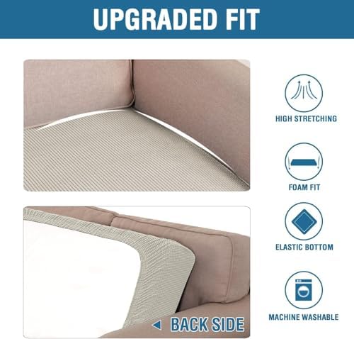 H.VERSAILTEX Super Stretch Individual Seat Cushion Covers - Sofa & Couch ...