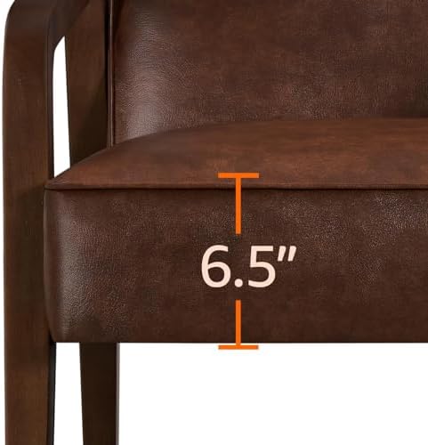Yaheetech Accent Chair, Mid-Century Modern Vibe, Dark Brown