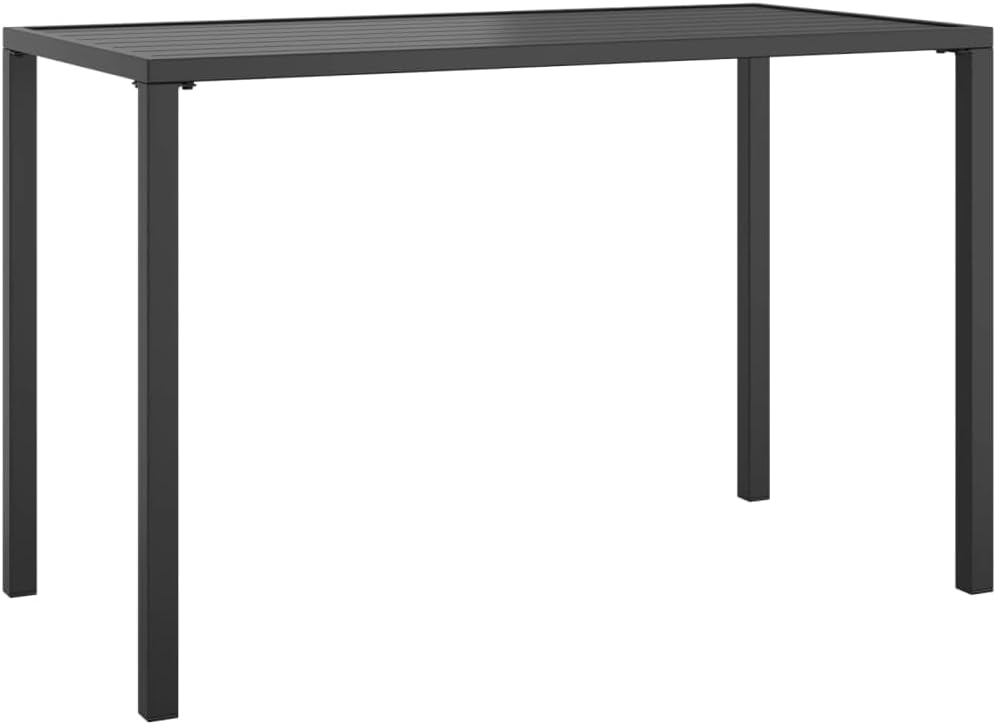 vidaXL Patio Dining Table Anthracite 43.3"x21.3"x27.6" Steel