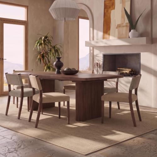 GarveeHome 5x7 Washable Area Rug for Bedroom Non Slip Easy Jute Rugs