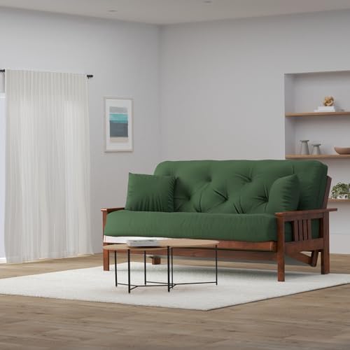 Nirvana Futons Stanford Futon Set - Full Size, Frame, 8" Mattress, Twill...