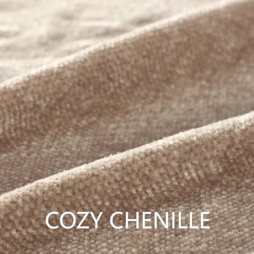 Chenille Throw Blanket for Couch 50" x 60", Taupe