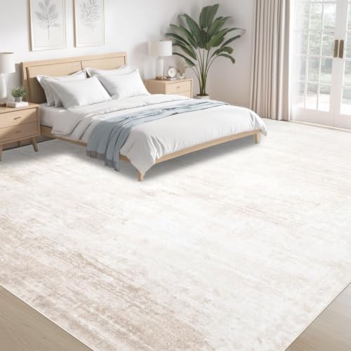 Area Rugs 10x14 Living Room: Washable Rug Modern Abstract Large Rugs Soft Non...