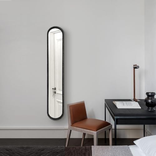 Long Narrow Decorative wall Mirror, Skinny Oval Mirror for Entryway Living Ro...