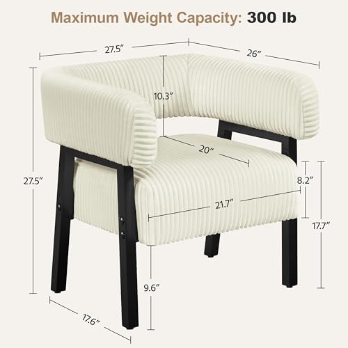 Yaheetech Accent Living Room Chair with Pocket Coiled Seat Set of 1