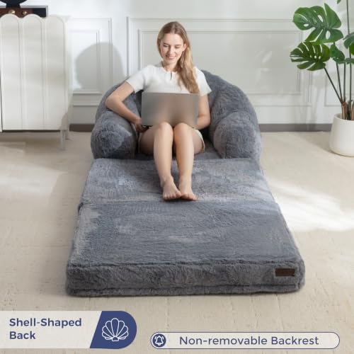 MAXYOYO Folding Sofa Bed, 2 in 1 Convertible Sofa to Lounger