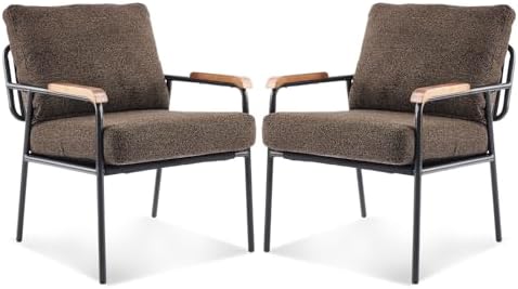 VINGLI Mid-Century Modern Accent Armchiars Set of 2 for Small Space, Small Co...