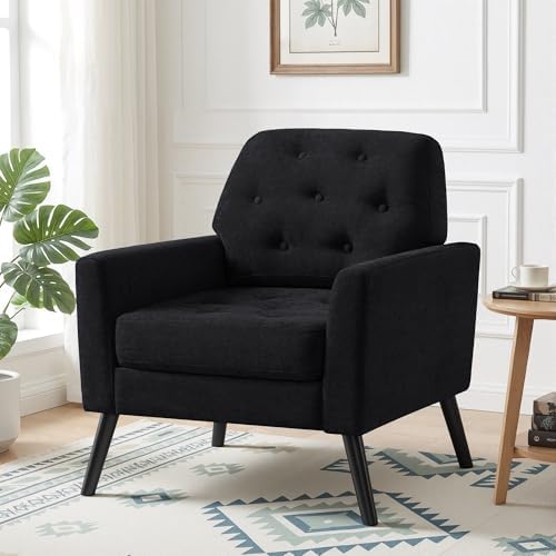 Accent Chair for Living Room, Mid Century Modern Reading Chair, Upholstered A...