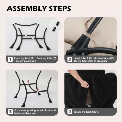 Lazy Chair with Folding Ottoman,Leisure Sofa Chair,Soft Fabric Armchair with ...