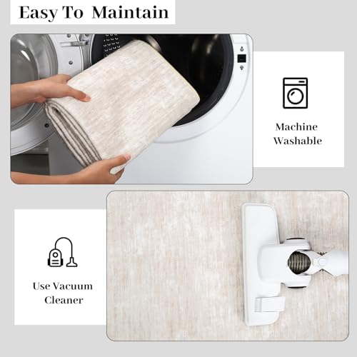 RUGSREAL Living Room Area Rug 9x12 Machine Washable Rug Non-Slip Stain Resist...