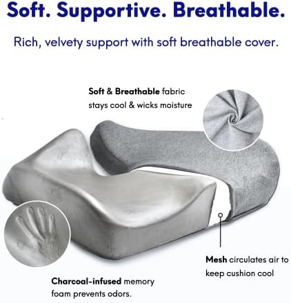 C CUSHION LAB Patented Pressure Relief Seat Cushion for Long Sitting Hours on...