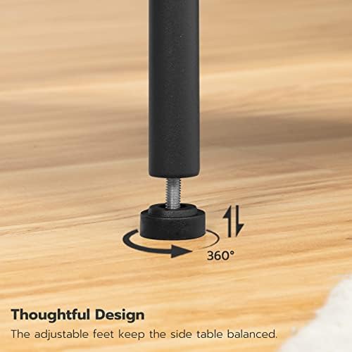 HOOBRO Side Table with Charging Station, Set of 2 End Tables with USB Port an...