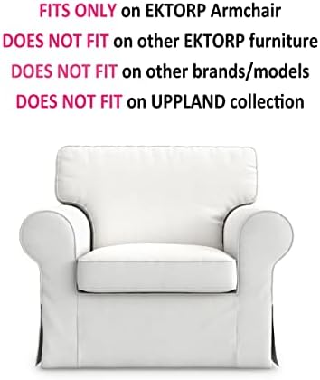 MASTERS OF COVERS Corduroy Ektorp Armchair Cover for The IKEA Ektorp Chair Sl...