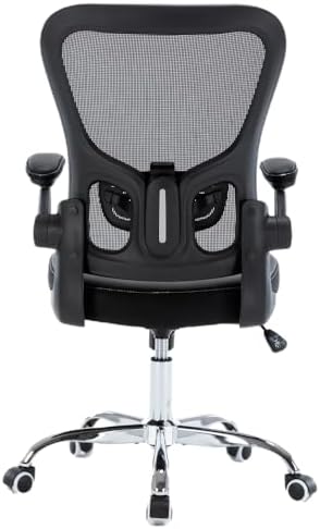 Office Chair, Mesh Ergonomic Desk Computer Chair with PU Leather Flip-up Armr...