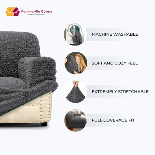 PAULATO BY GA.I.CO. Recliner Cover – Soft Form-Fit Slipcover – Stretch 1-Piec...