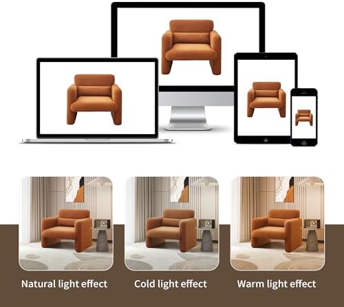33.86" Accent Chairs, Modern Velvet Fabric Arm Chair Comfy Upholstered A...