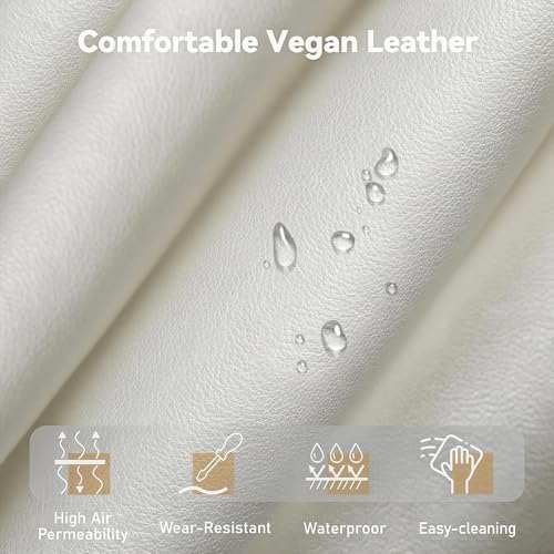 Brelice 80'' Leather Couch, Futon Sofa Bed, Faux Leather Couch with A...