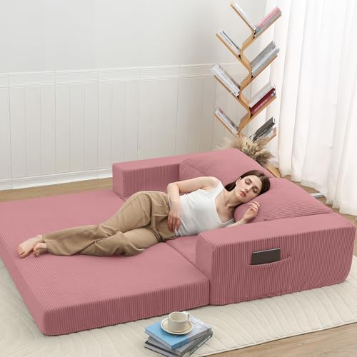 COMAX Futon Sofa Bed, Convertible Sofa Bed, Folding Boneless Couches