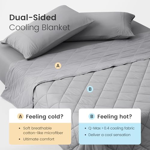 Cozy Bliss Cooling Blanket for Hot Sleepers Queen Size, Q-Max 0.45 Cooling Co...