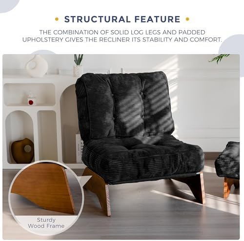 MAXYOYO Accent Chair with Ottoman, Lounge Chair with Adjustable Backrest