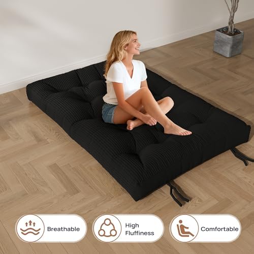 Furnify 6" Futon Mattress Queen Size, Futons Sofa Couch Bed with Straps,...