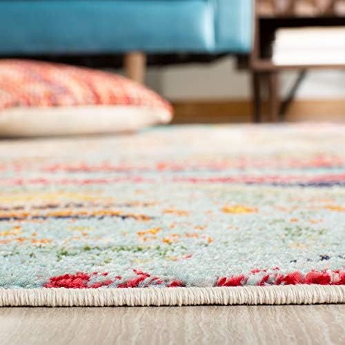 SAFAVIEH Madison Collection Area Rug - 10' x 14', Blue & Orange, ...