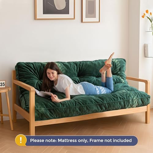 MAXYOYO 6" Futon Mattress Full Size, Tufted Futon Bed (Frame Not Included)
