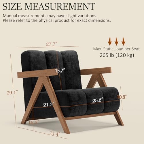 Modern Accent Chair for Living Room Bedroom,Comfy Chenille Reading Chair with...