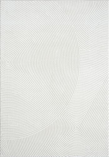 Abani Neutral Cream Area Rug 5' x 8' | White Luxury Zen Carpet | Mini...