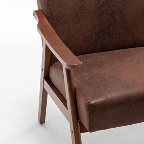 Container Furniture Direct Accent Chair with Microfiber Upholstery and Solid ...